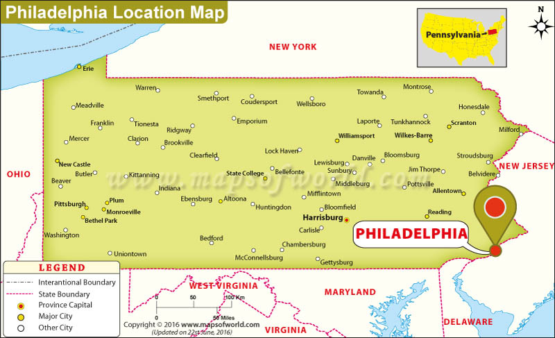 pennsylvania on the map Where Is Philadelphia Located In Pennsylvania Usa pennsylvania on the map