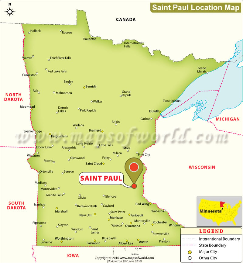 Where Is Saint Paul Located In Minnesota Usa