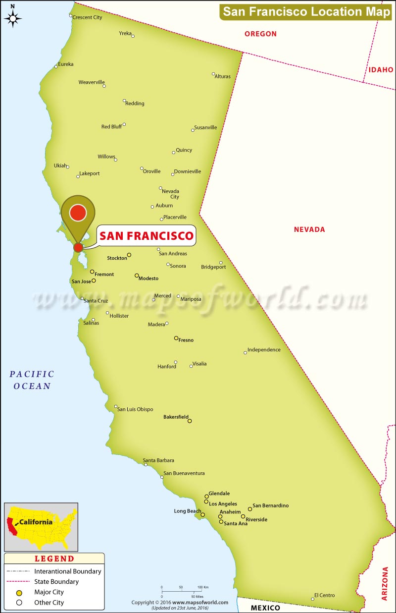 map of san francisco ca Where Is San Francisco Located In California Usa map of san francisco ca