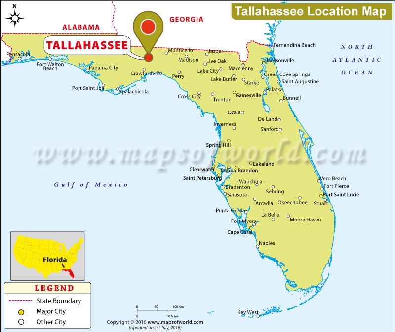 Where is Tallahassee Located in Florida, USA