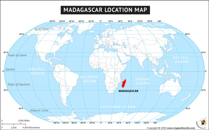 Where Is Madagascar Located Location Map Of Madagascar