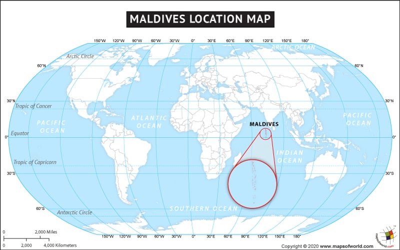 Mapa de Las Islas Maldivas