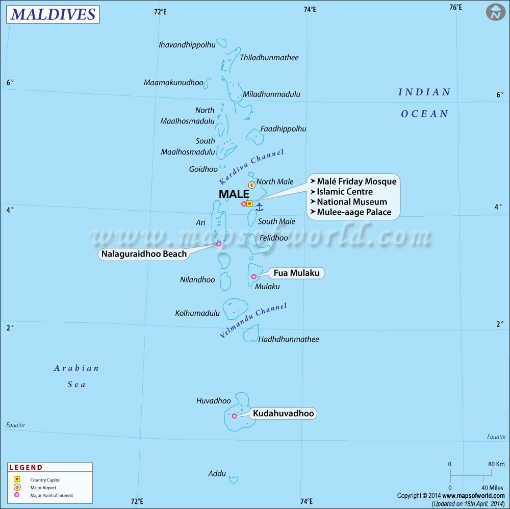 Maldives Map | Map of Maldives