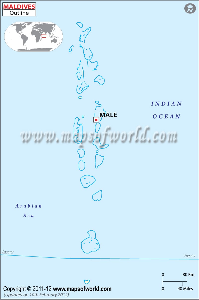 Maldives Time Zone Map