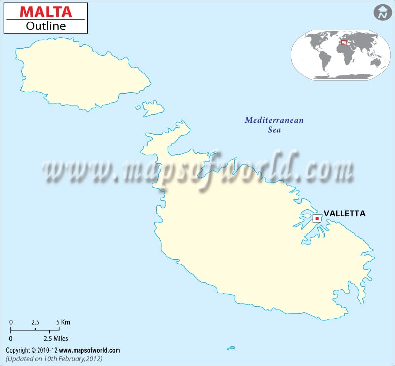 Malta Time Zone Map
