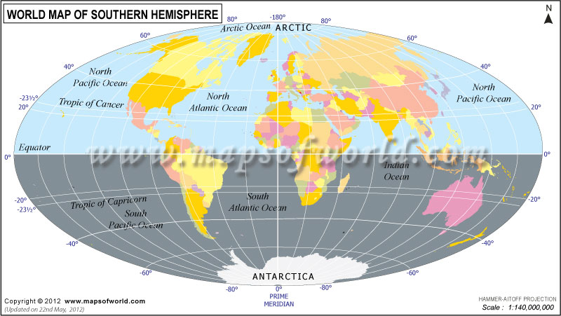 southern hemisphere countries list