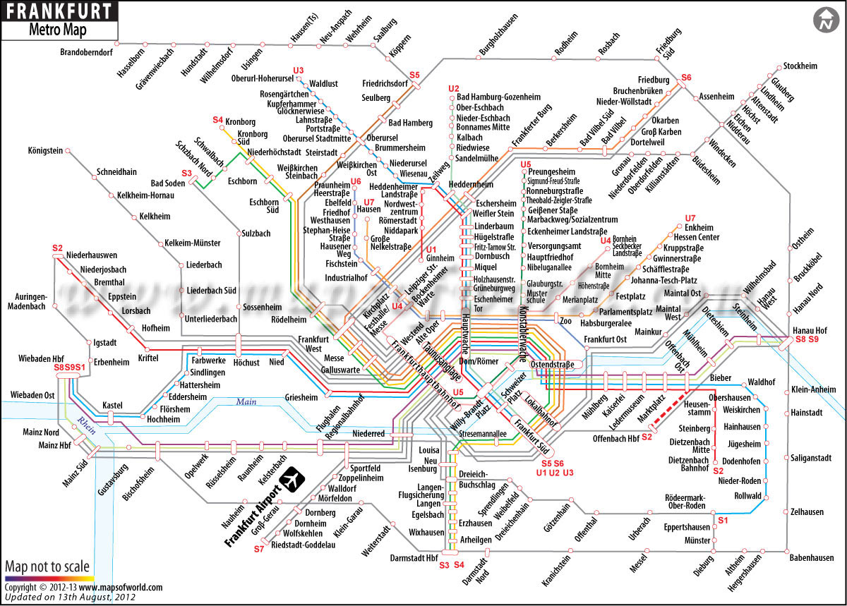 karta frankfurt Frankfurt Metro Map – Subway karta frankfurt