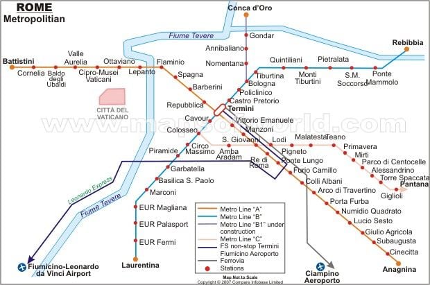 rome metro map