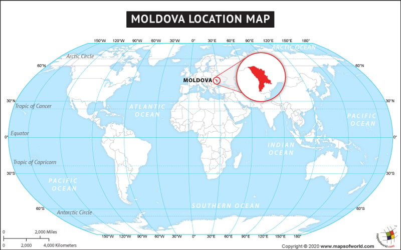 Where Is Moldova Located Location Map Of Moldova