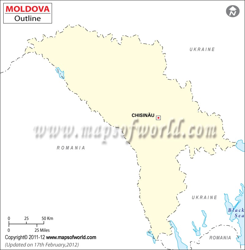 Moldova Time Zone Map