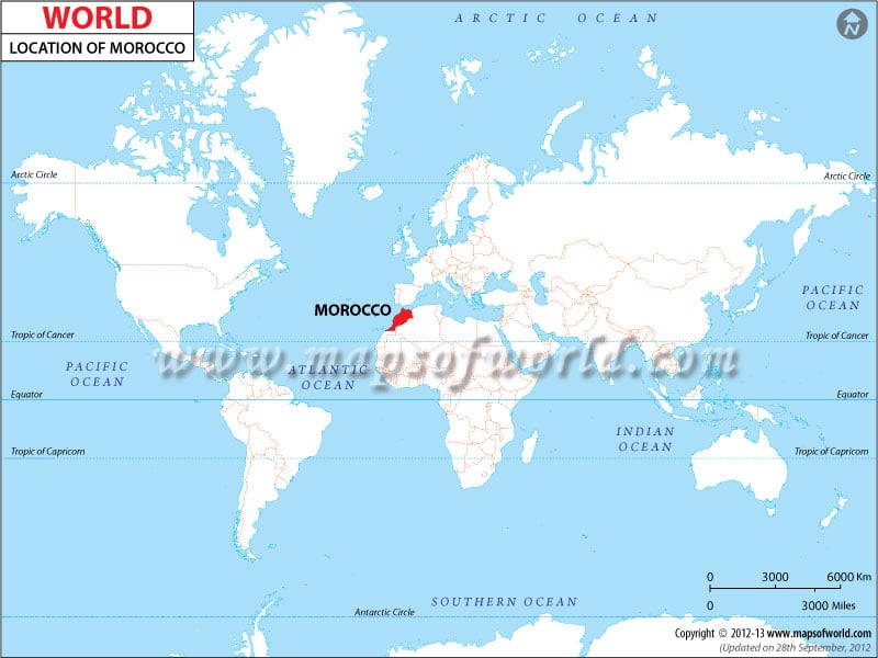 Where Is Morocco Located Location Map Of Morocco