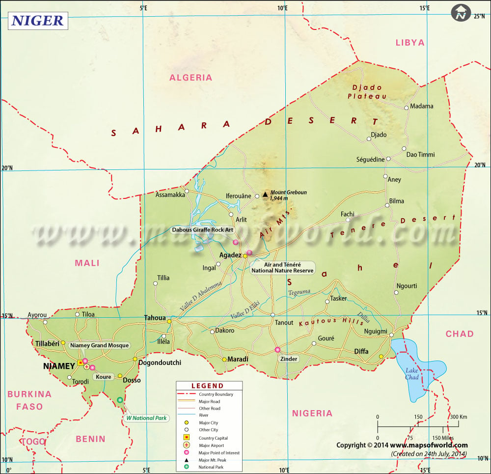 Niger Map Map Of Niger