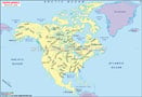 North America River Map