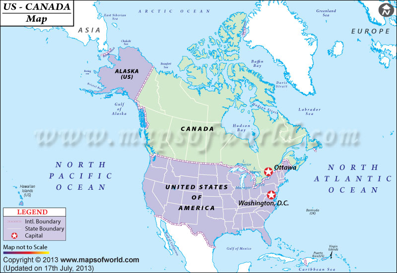 map of us and canada Map Of Canada And Usa Map Of Us And Canada map of us and canada