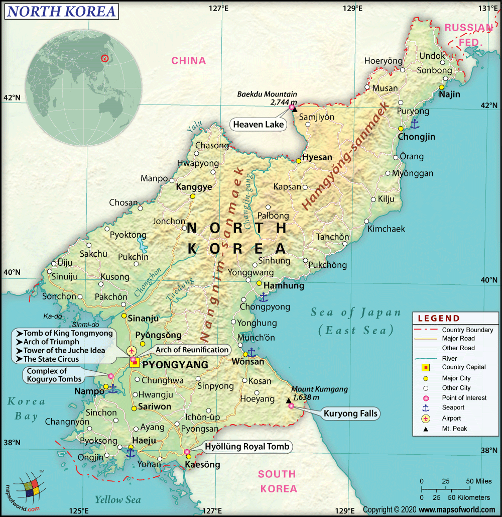 North Korea Map Map Of North Korea