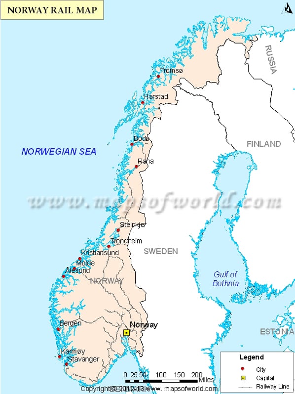 Norway Rail Map