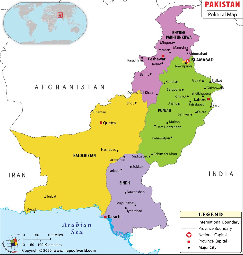 Political Map Of Pakistan Pakistan Provinces Map Pakistan