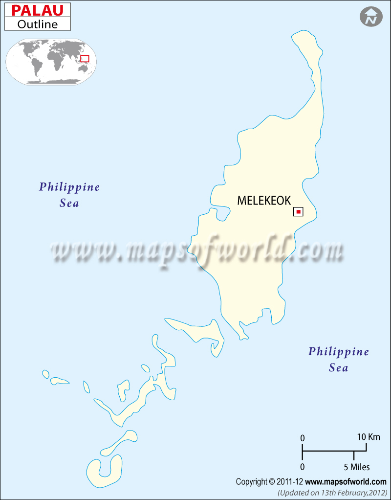 Palau Time Zone Map