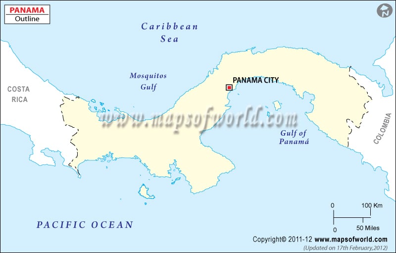 Panama Time Zone Map