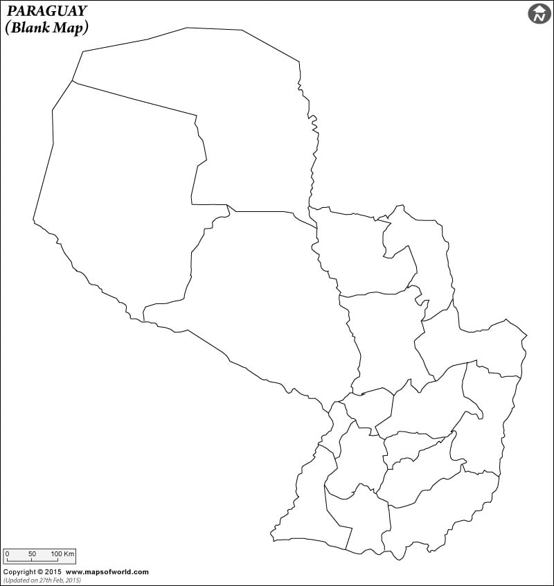Paraguay Blank Map