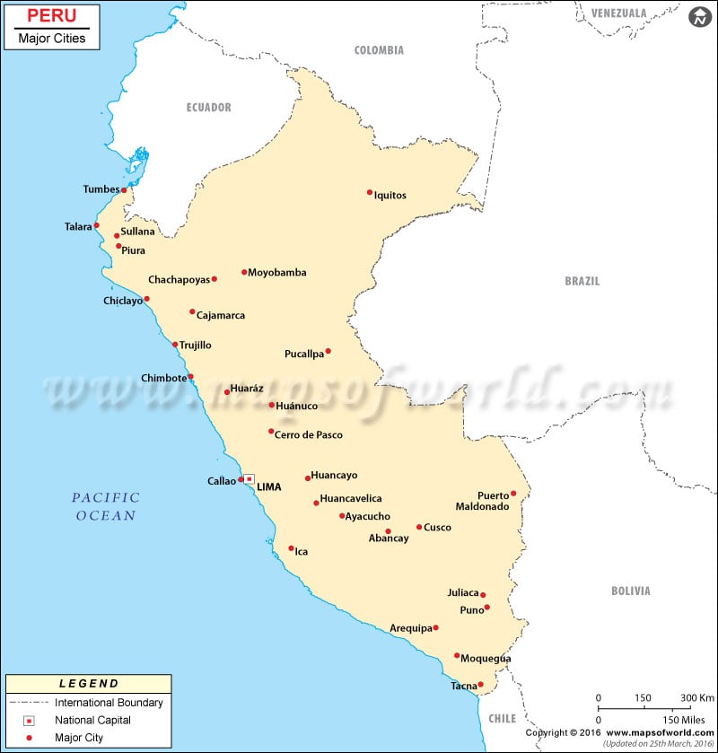 Peru Cities Map