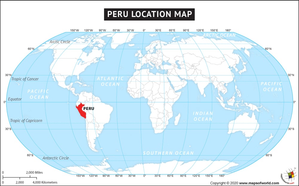 Where Is Peru Located Location Map Of Peru