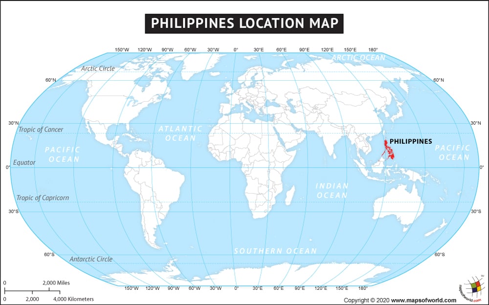 Where Is Philippines Located Location Map Of Philippines