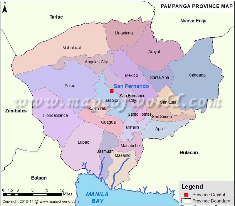 Pampanga Map Map Of Pampanga Province Philippines