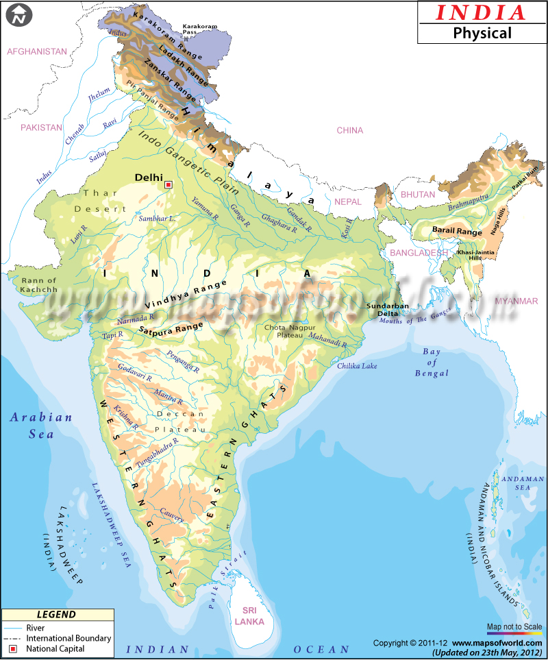 outline physical map of india images Physical Map Of India India Physical Map outline physical map of india images