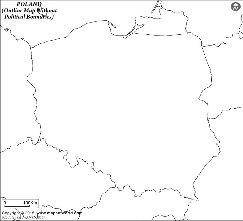 Poland Blank Map Without Poltical Boundries