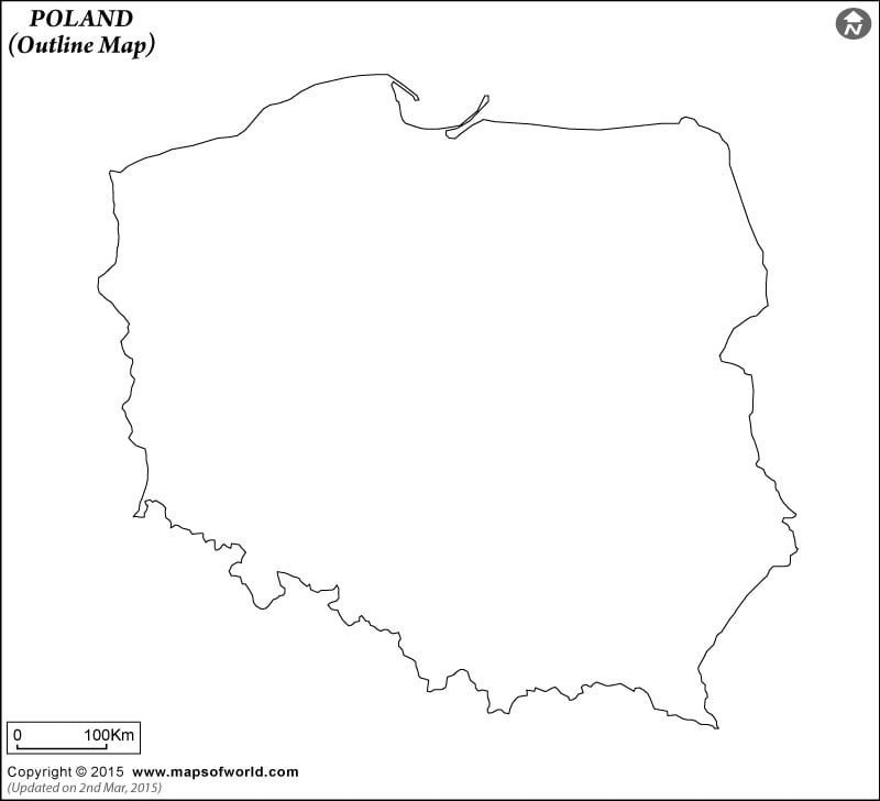 Poland Outline Map