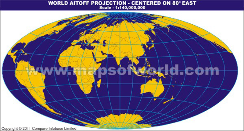 World India Centric Map