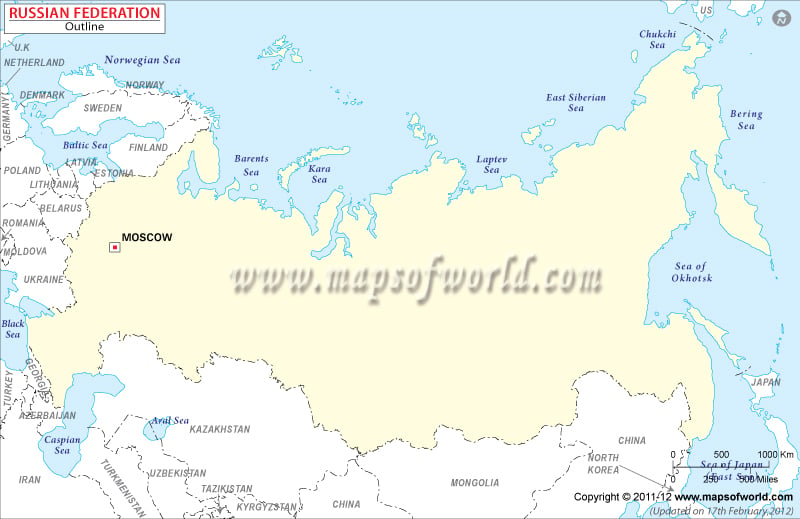 Blank Map Of Russia Russia Outline Map