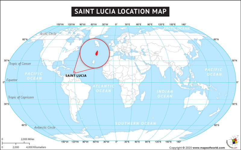 Where Is Saint Lucia Location Map Of Saint Lucia