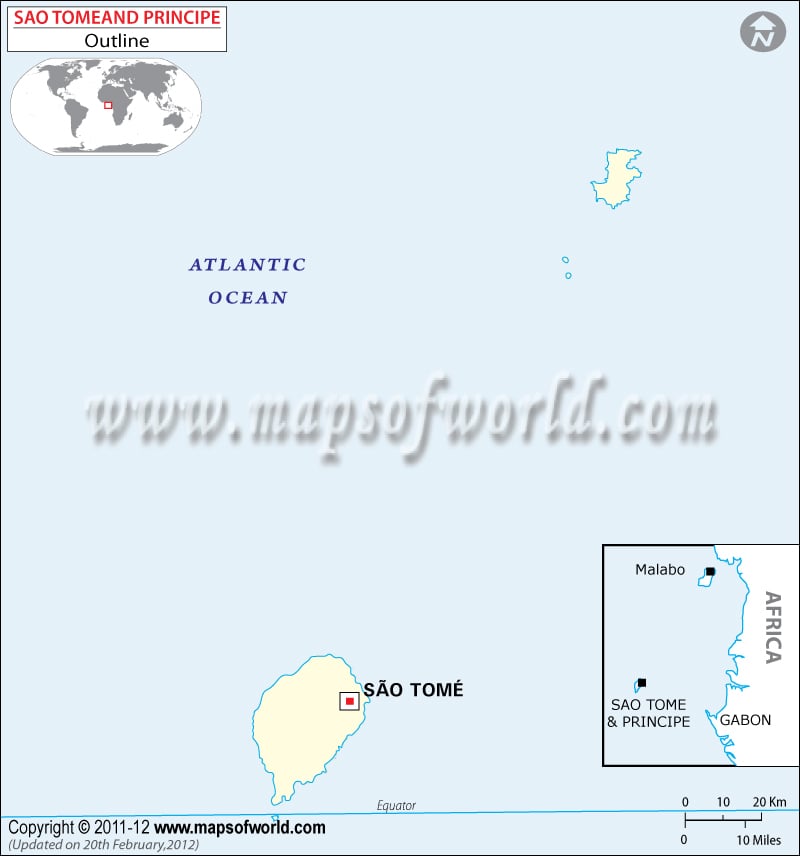 Sao Tome Principe Time Zone Map