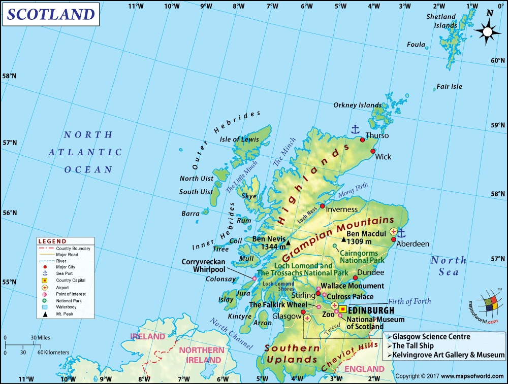 Scotland Map Detailed Map Of Scotland Maps Of World