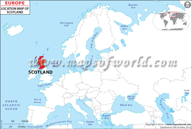 Where Is Scotland Scotland Location In Europe Map