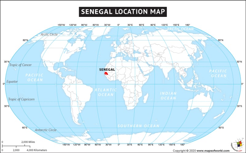 Where Is Senegal Located Location Map Of Senegal