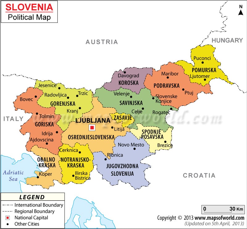 Where Is Slovenia Located Location Map Of Slovenia