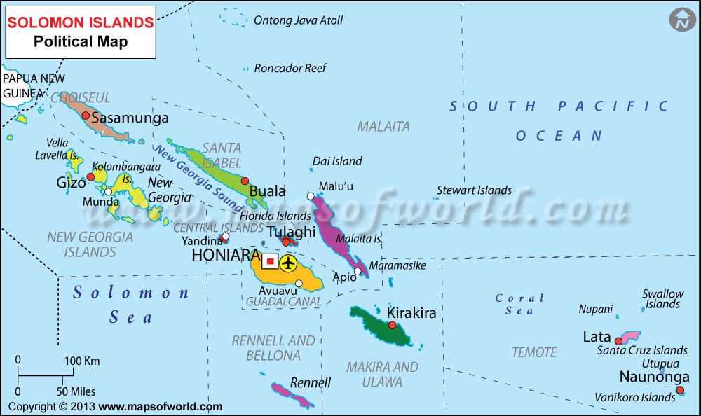 Map Of Solomon Islands