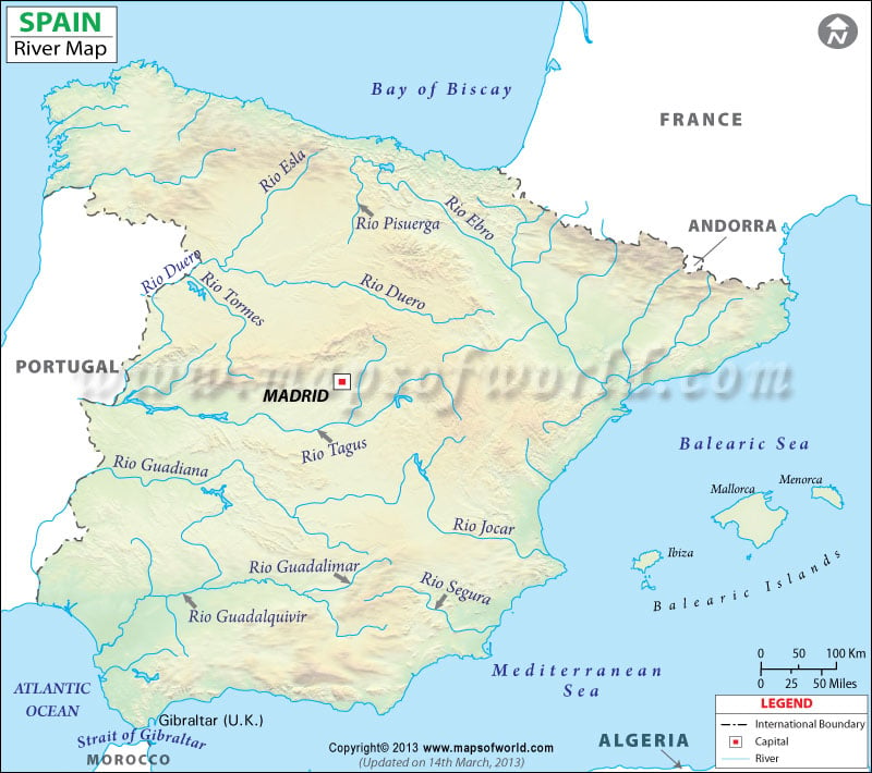Spain River Map