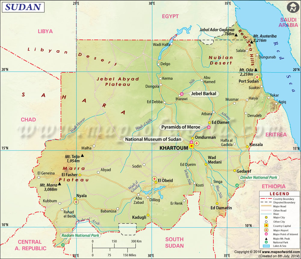 Sudan Map Map Of Sudan