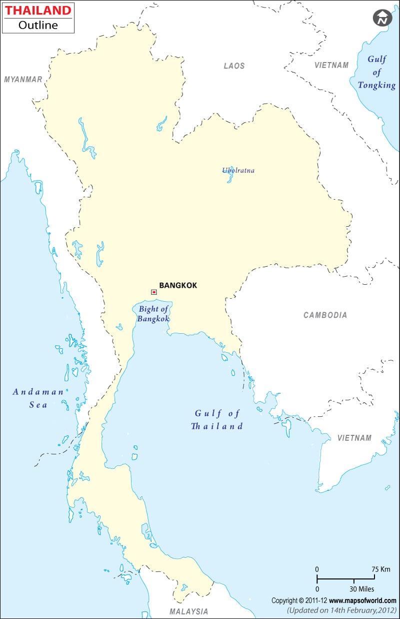 Thailand Time Zone Map