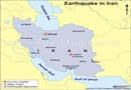 Iran Earthquake map