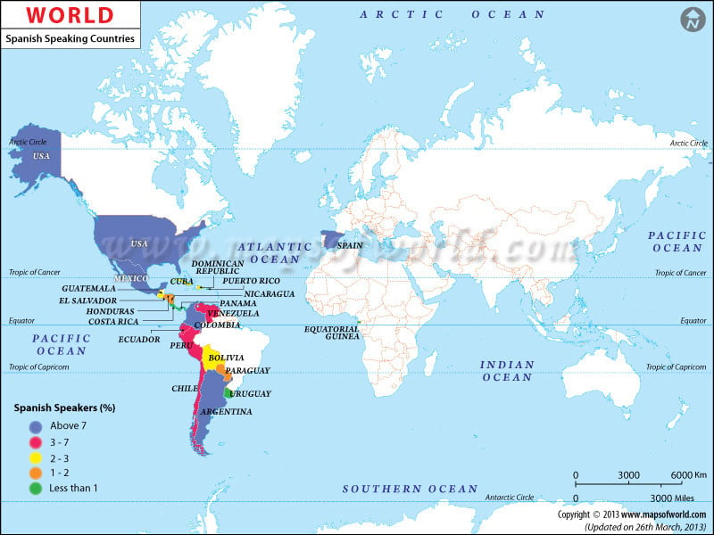 Spanish Speaking Countries In World