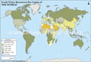 World Freshwater Resources map
