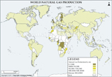 World Natural Gas Production Map