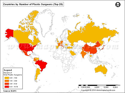 Countries With Most Plastic Surgeons