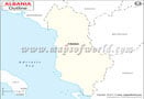 Albania Outline Map