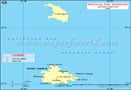 Antigua & Barbuda Lat. Long. Map